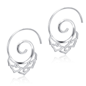 Unique Designed With CZ Stone Silver Hanging Earring STS-5586